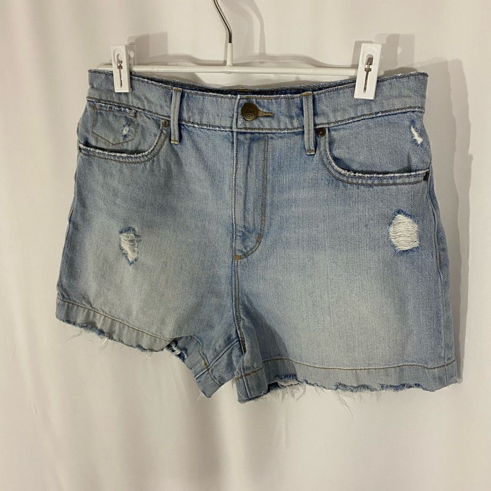 Loft Distressed Denim Shorts - Picture 2 of 6